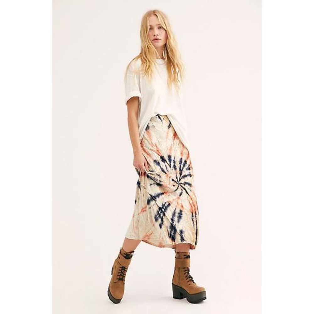 NWT Free People Serious Swagger Tie Dye Skirt S